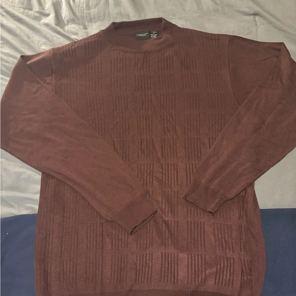 Elegant Brown Crewneck Sweater for Men - Picture 5 of 5